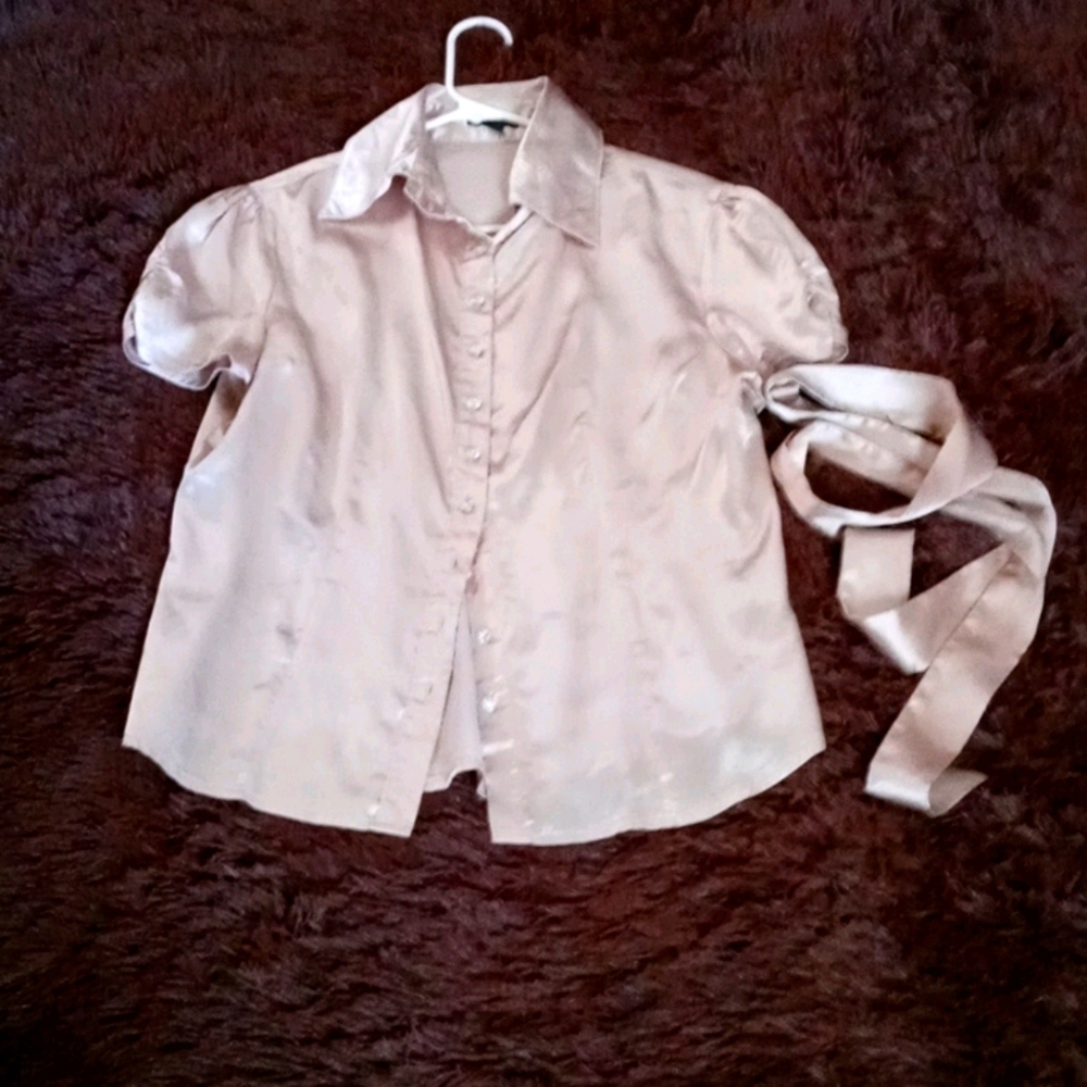 Champagne satin blouse ➡️FREE WHEN BUNDLED⬅️